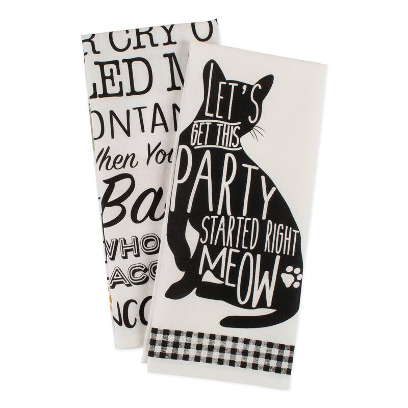 DII Assorted Pets Printed Dishtowel (Set of 3) - 18 x 28"