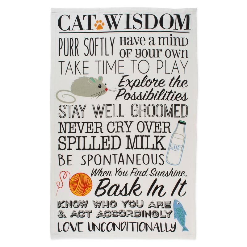 DII Assorted Pets Printed Dishtowel (Set of 3) - 18 x 28"