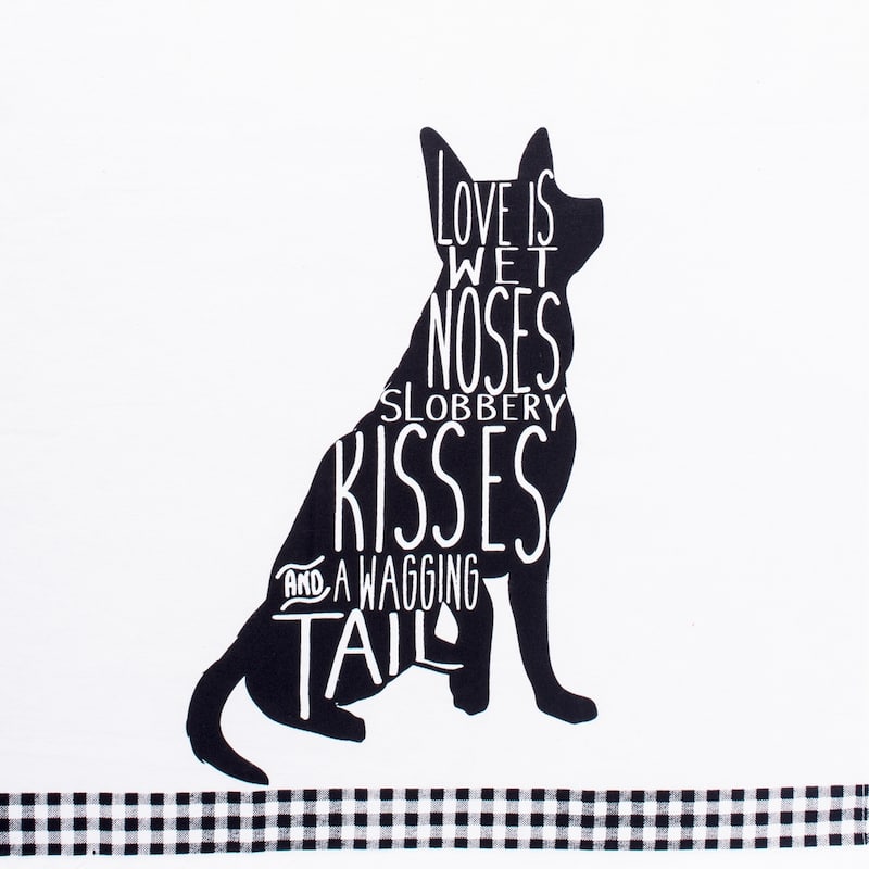 DII Assorted Pets Printed Dishtowel (Set of 3) - 18 x 28"
