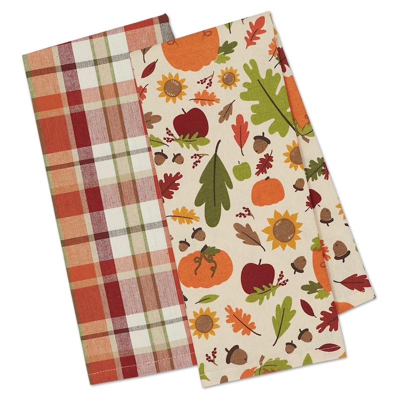 DII Thanksgiving Dishtowel - Pumpkin Spice Plaid