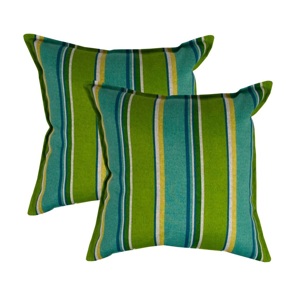 Thread and Weave Riverton Green 20-inch Outdoor Pillow (Set of 2)