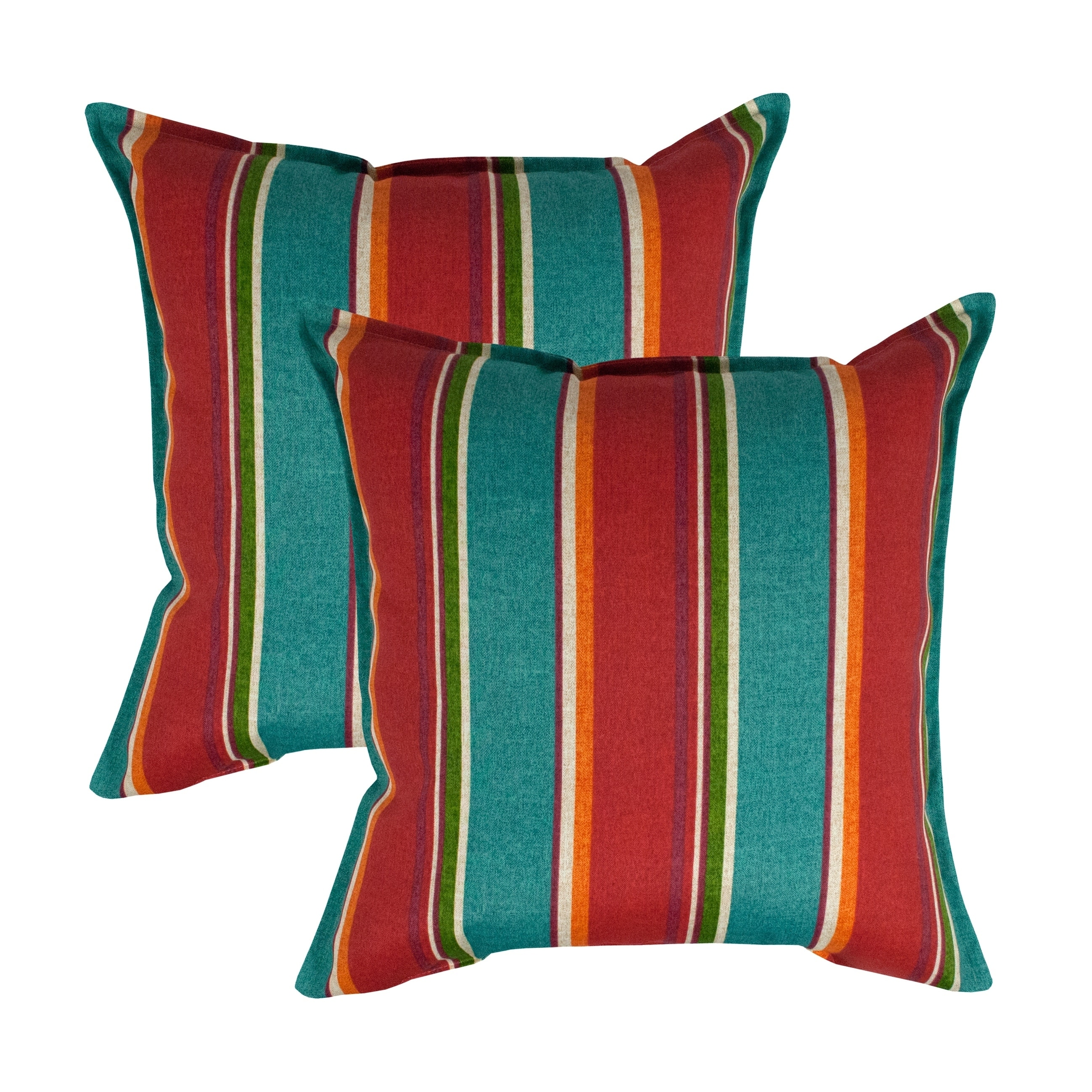 Thread and Weave Riverton Red 20-inch Outdoor Pillow (Set of 2)
