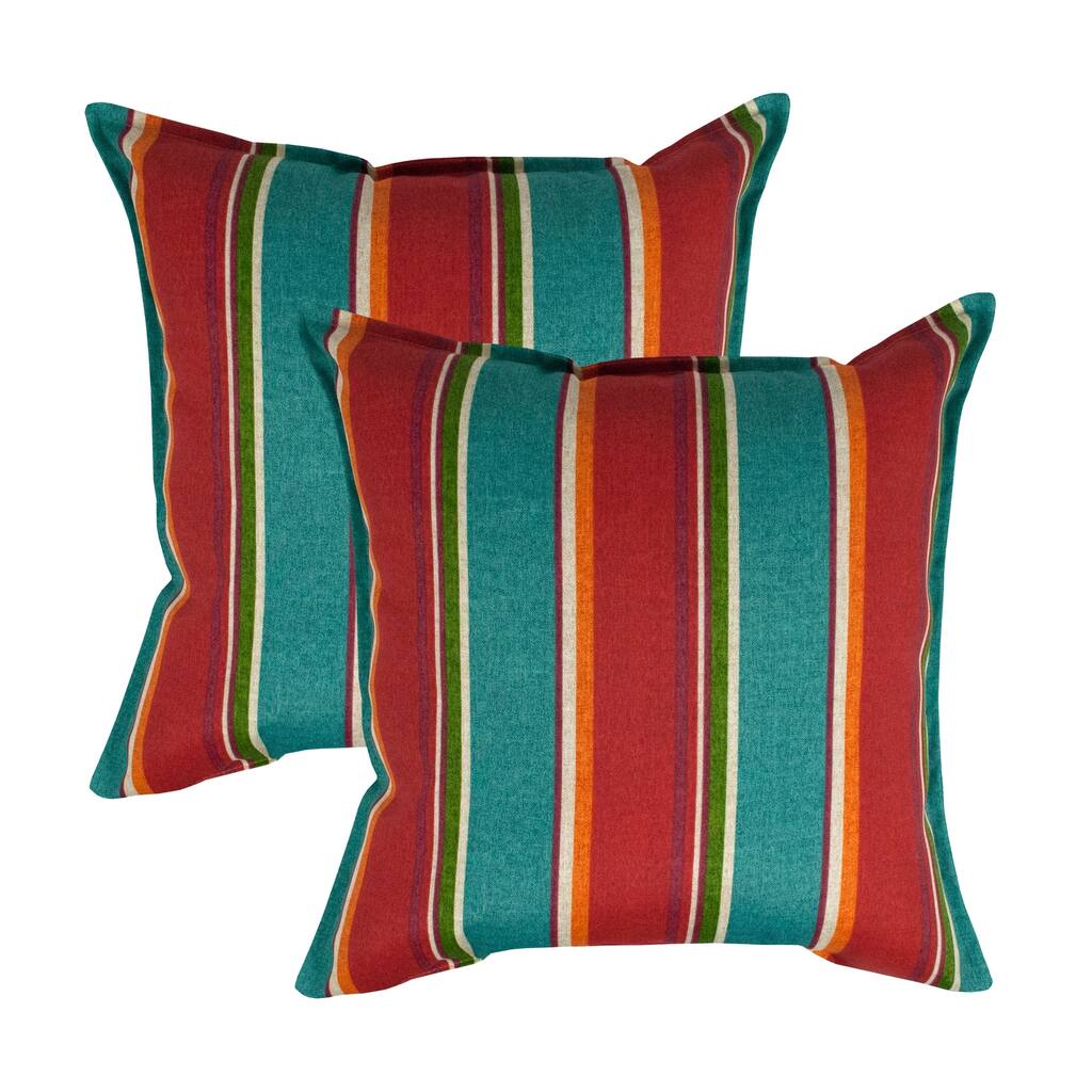 Thread and Weave Riverton Red 20-inch Outdoor Pillow (Set of 2)