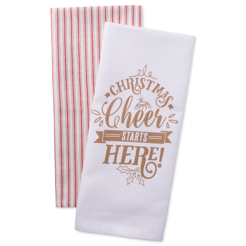 DII Winter Celebration Printed Dishtowel (Set of 2)