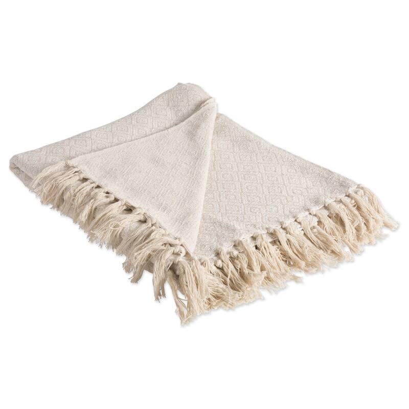 DII Natural Fields Of Diamond Throw - Natural