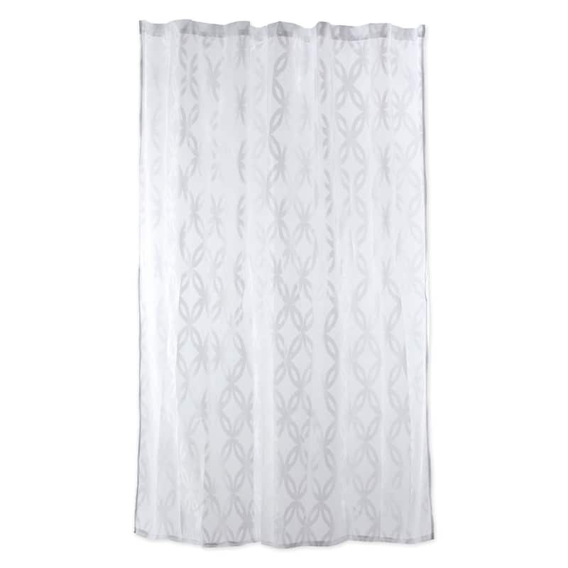 DII White Lace Lattice Shower Curtain