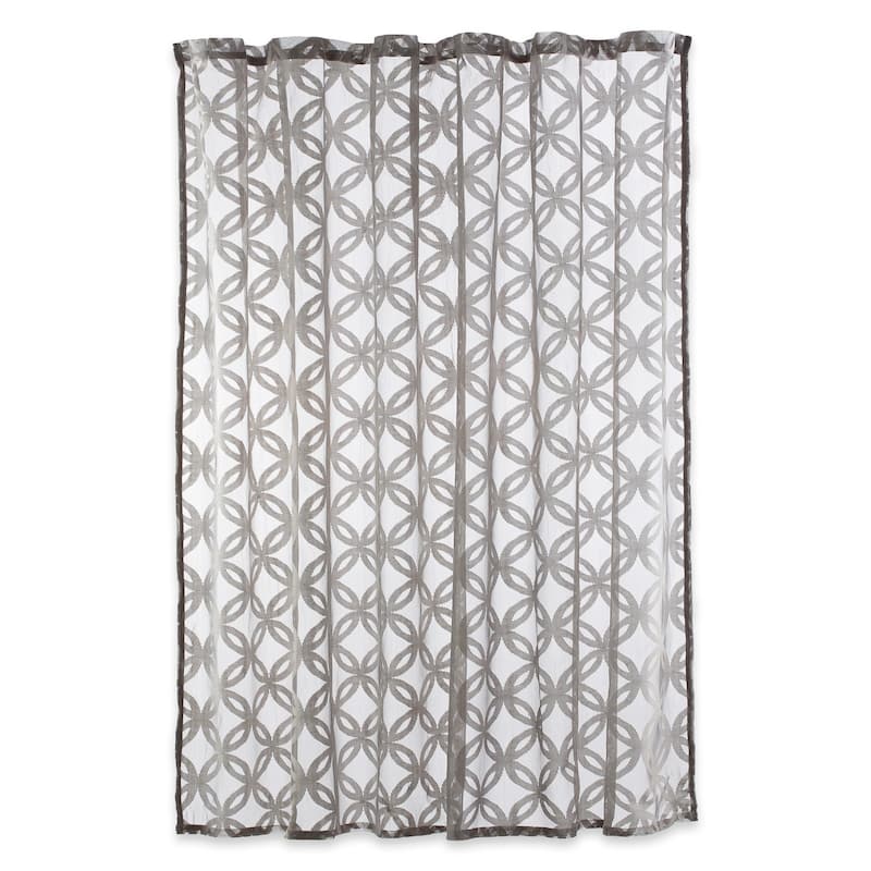 DII White Lace Lattice Shower Curtain