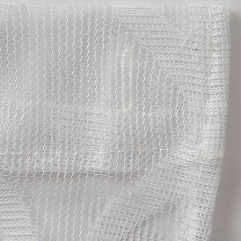 DII White Lace Lattice Shower Curtain