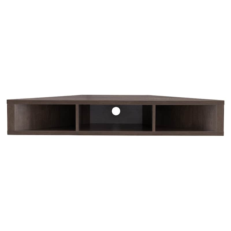 Furniture of America Sukhumi Transitional 47-inch 3-Shelf Wall-Mounted Corner TV Console