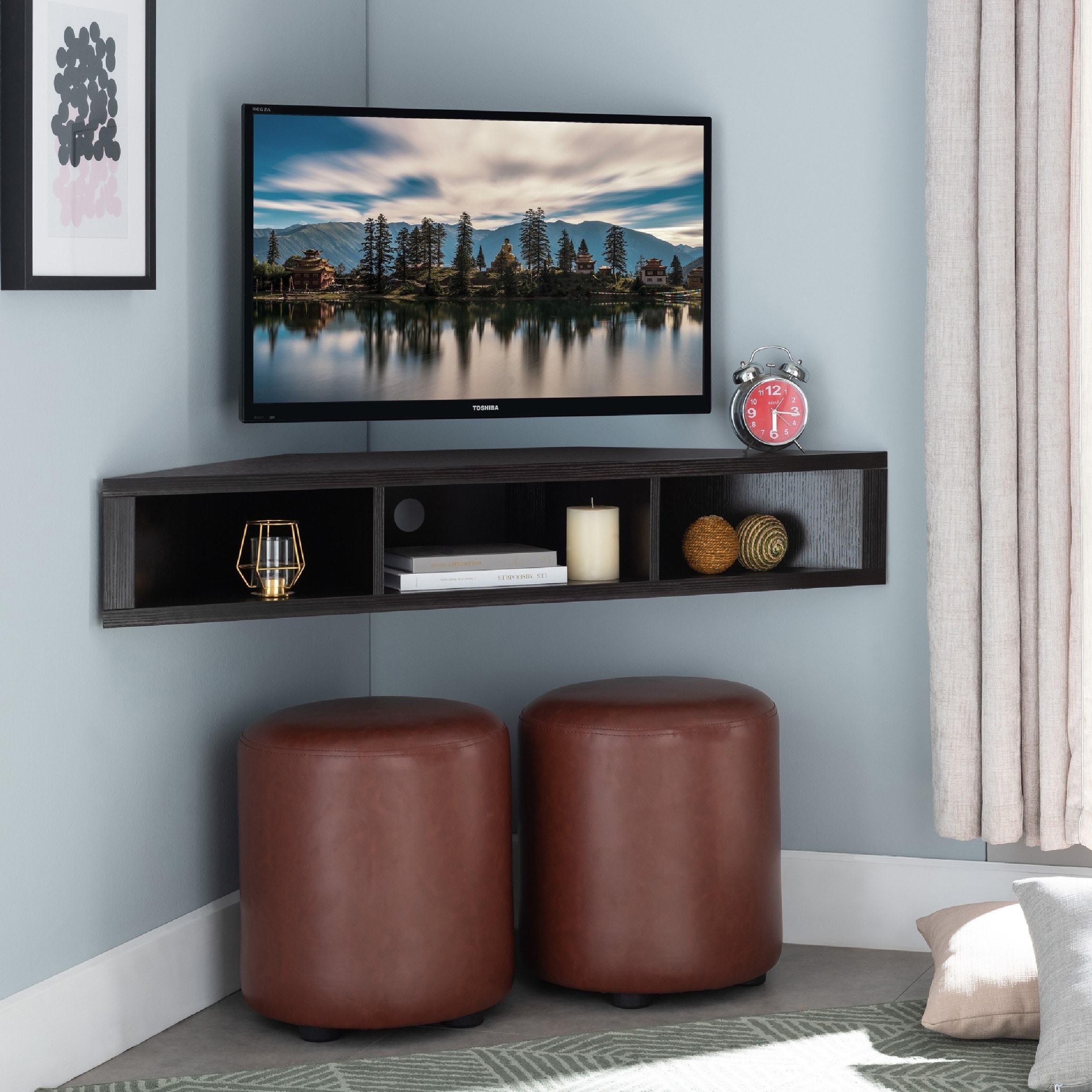 Featured image of post Wall Mounted Tv Floating Shelves - By attaching it to the wall, you will get plenty of space for your room.