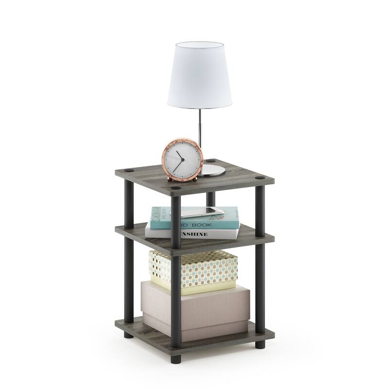 Furinno Turn-N-Tube Easy Assembly Multipurpose Shelf, Columbia Walnut/Black