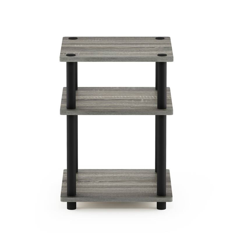 Furinno Turn-N-Tube Easy Assembly Multipurpose Shelf, Columbia Walnut/Black