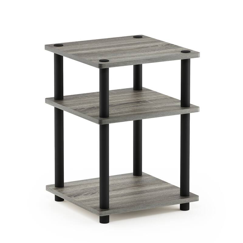 Furinno Turn-N-Tube Easy Assembly Multipurpose Shelf, Columbia Walnut/Black