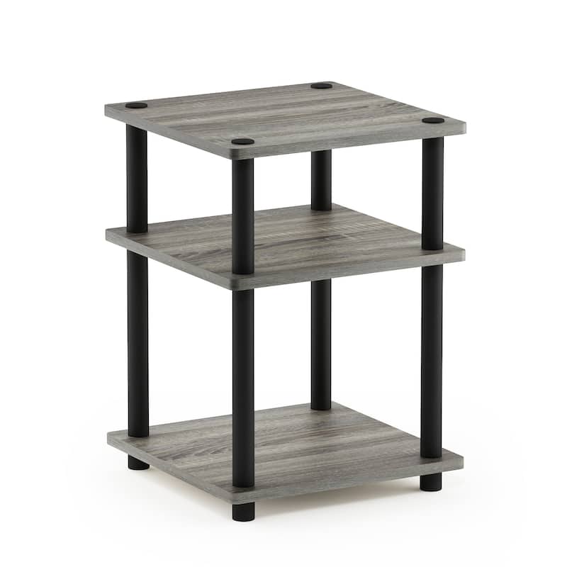 Furinno Turn-N-Tube Easy Assembly Multipurpose Shelf, Columbia Walnut/Black