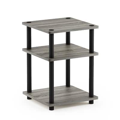 Furinno Turn-N-Tube Easy Assembly Multipurpose Shelf, Columbia Walnut/Black