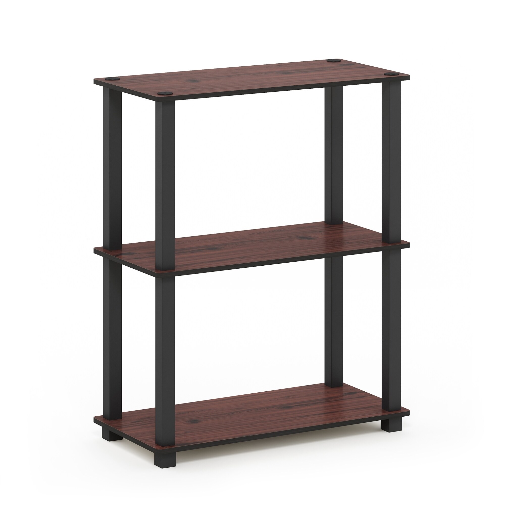 Furinno Turn-N-Tube 3-Tier Corner Display Rack Multipurpose Shelving Unit, , 3-Tier .1 Pack Beech//White