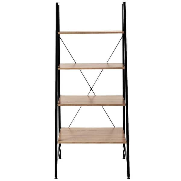 Shop Offex Combo Pack Black Steel Frame Ladder Style Wooden Desk