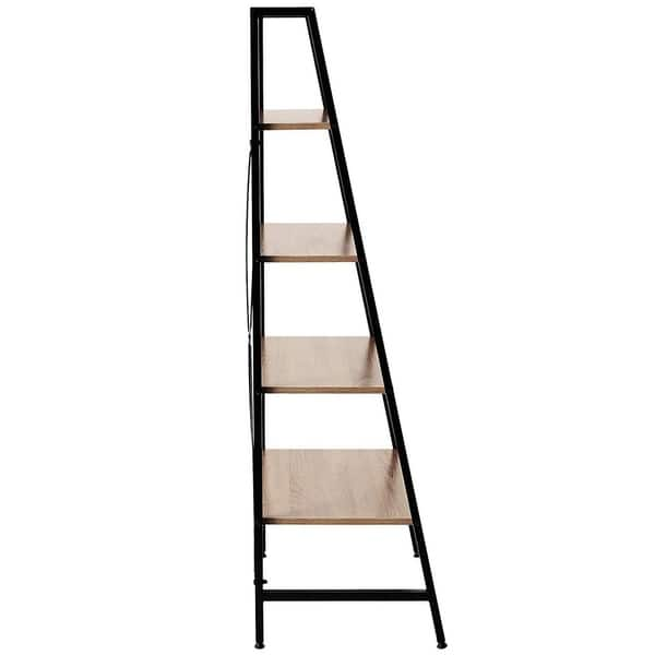 Shop Offex Combo Pack Black Steel Frame Ladder Style Wooden Desk