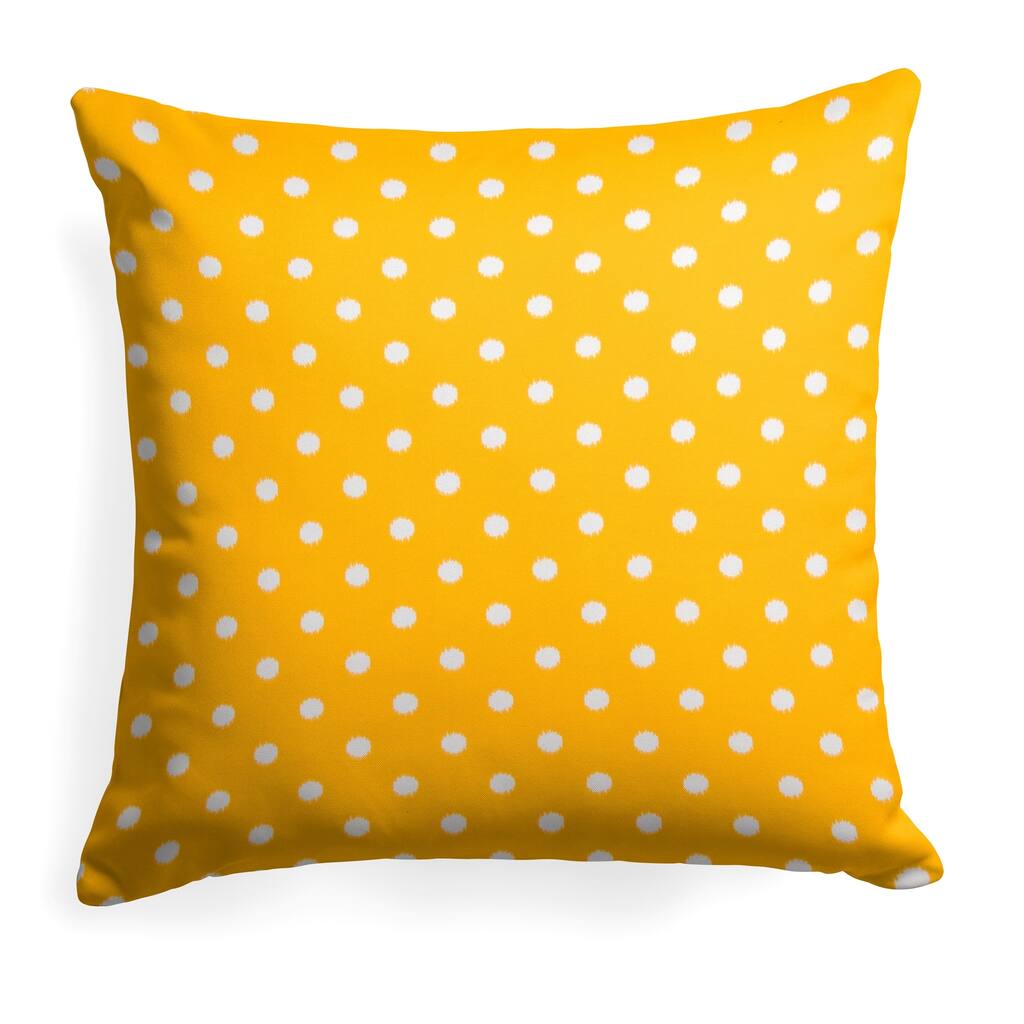 Glasgow Yellow Dots 28-inch Reversible Square Floor Pillow by Havenside Home