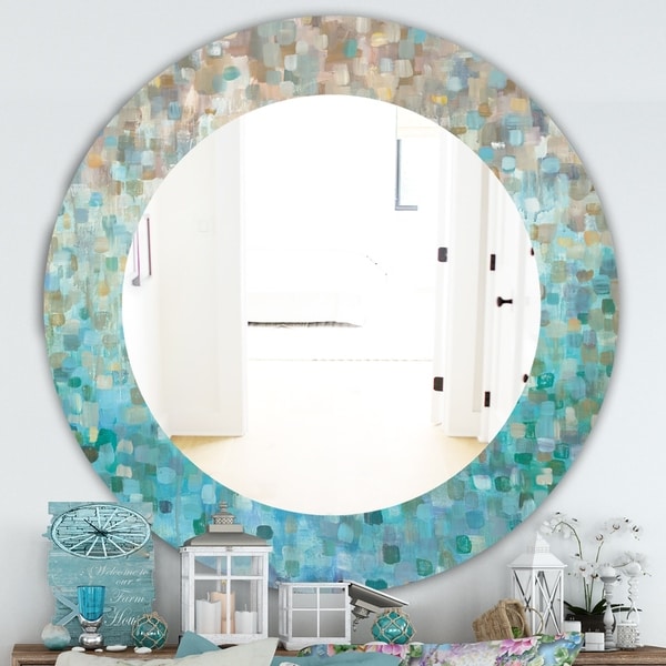 Silver Orchid Brian 'Blocked Abstract' Traditional Mirror - Blue. Opens flyout.