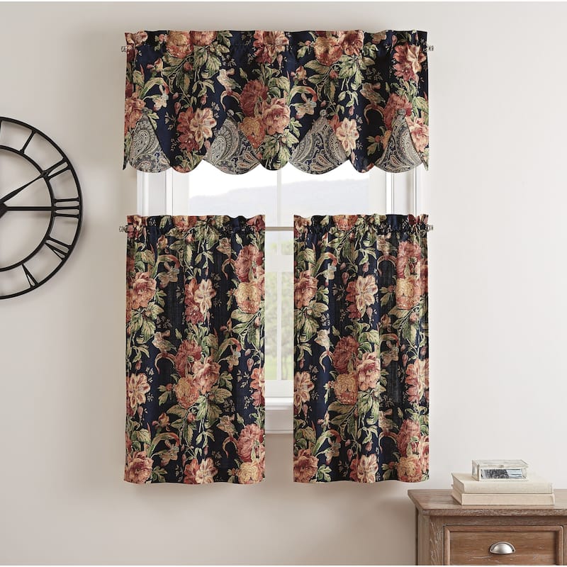 Waverly Kensington Bloom Window Tier Pair