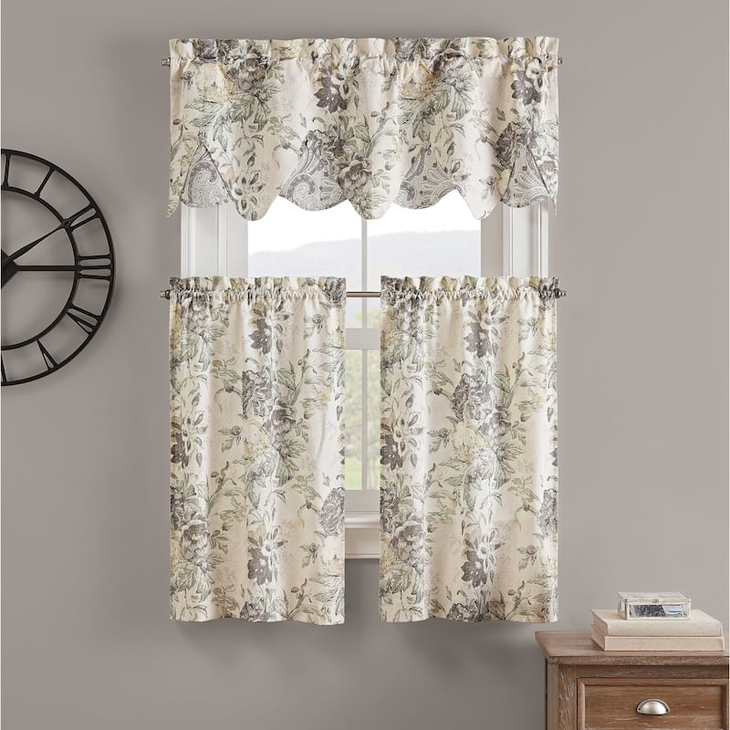 Waverly Kensington Bloom Window Tier Pair