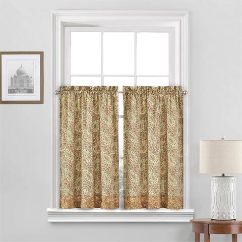 Waverly Paisley Verveine Window Tier Pair