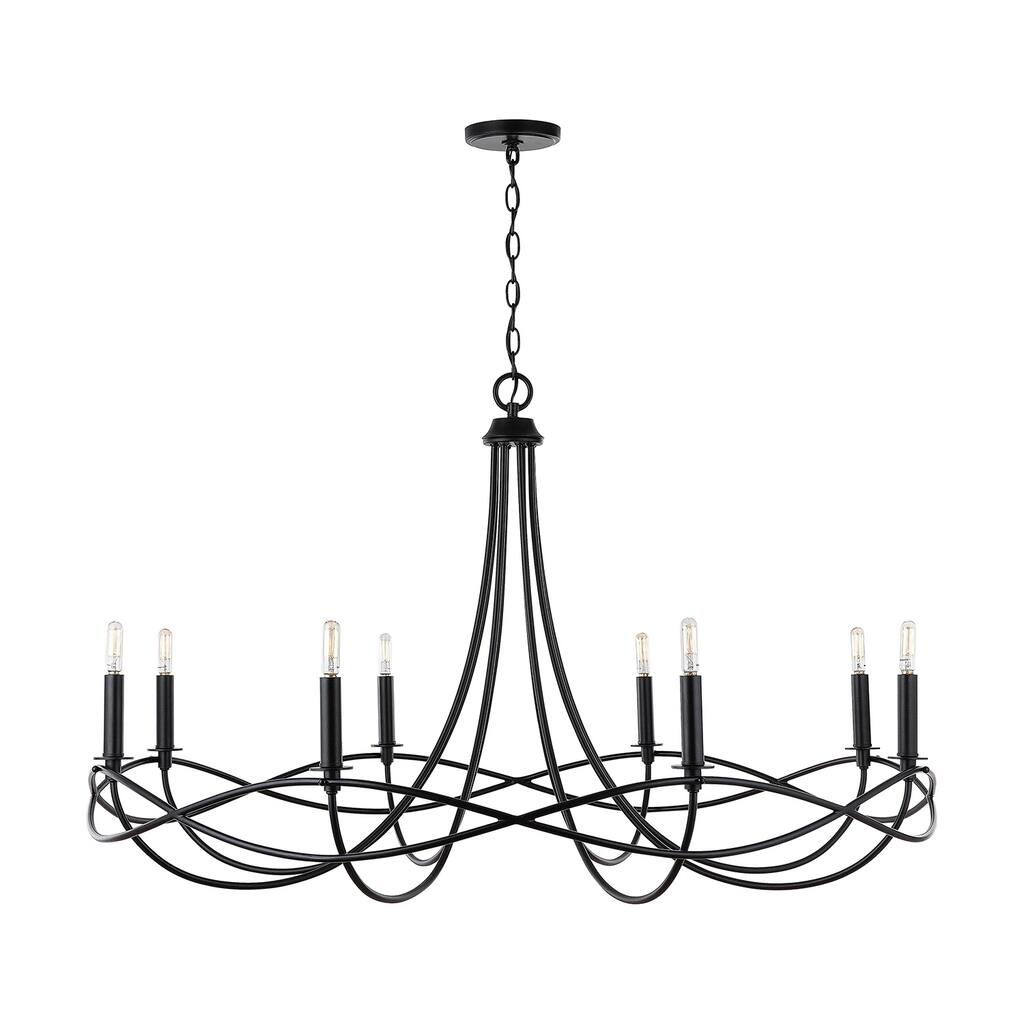 Sonnet 8-light Matte Black Chandelier