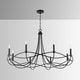 preview thumbnail 4 of 2, Sonnet 8-light Matte Black Chandelier