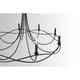 preview thumbnail 3 of 2, Sonnet 8-light Matte Black Chandelier