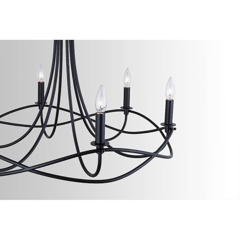 Sonnet 6-light Matte Black Chandelier