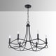 preview thumbnail 4 of 2, Sonnet 6-light Matte Black Chandelier