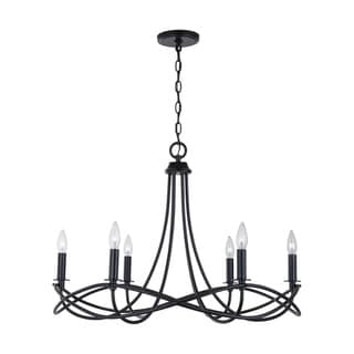 Sonnet 6-light Matte Black Chandelier