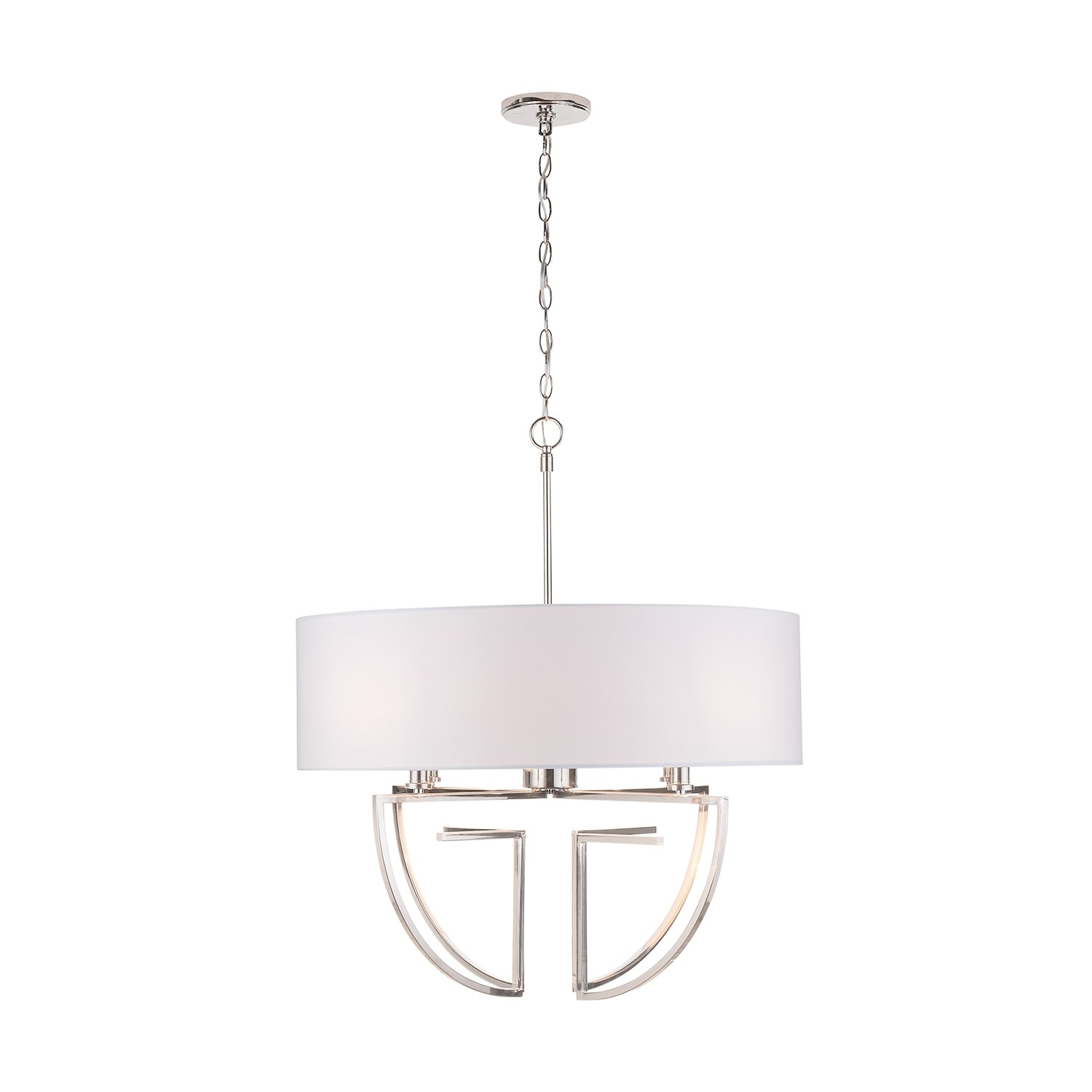 4-light Polished Nickel Chandelier - Chandeliers For Bedrooms by Overstock.com