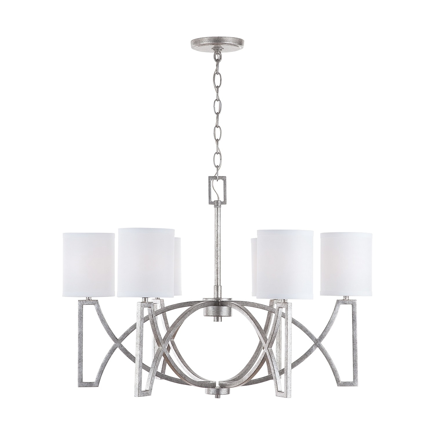 Bryce 6-light Antique Silver Chandelier - Chandeliers For Bedrooms by Overstock.com
