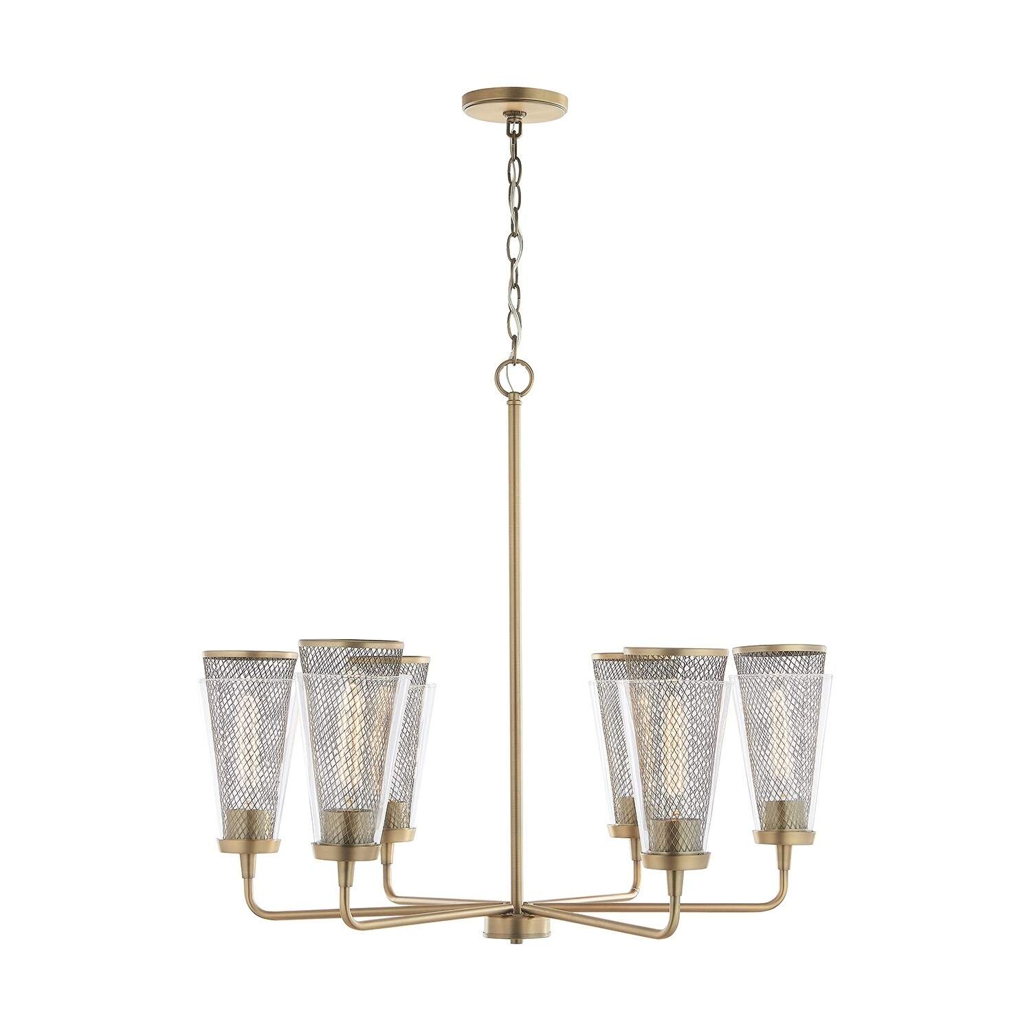 Abbott 6-light Aged Brass Chandelier - Chandeliers For Bedrooms by Overstock.com