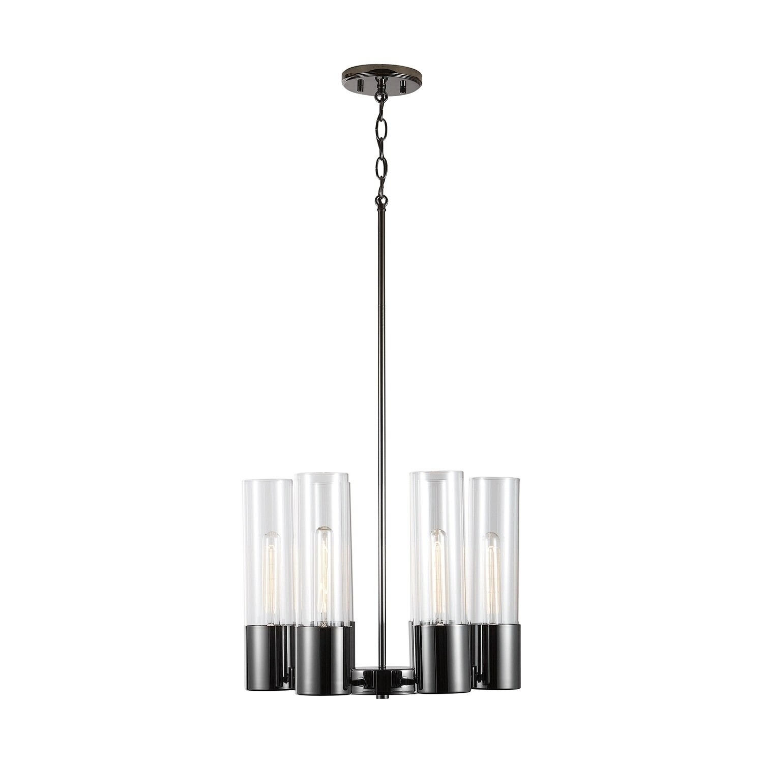 Logan 6-light Black Chrome Chandelier - Chandeliers For Bedrooms by Overstock.com