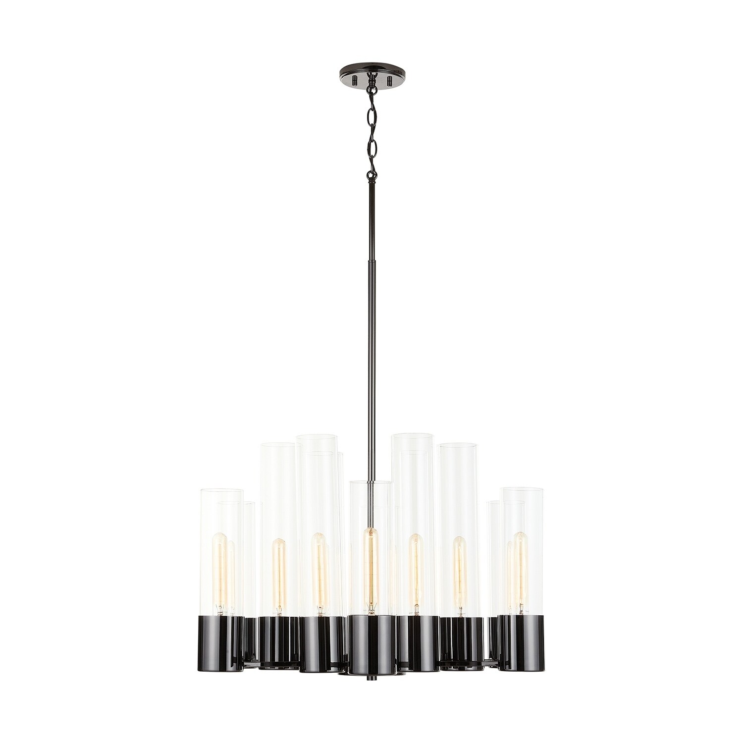 Logan 12-light Black Chrome Chandelier - Chandeliers For Bedrooms by Overstock.com