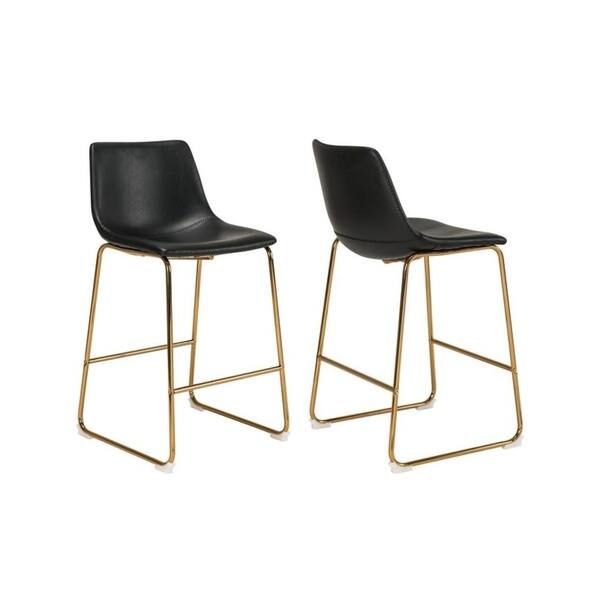 Truesdell 26 Vintage Black Gold Bar Stool Set Of 2 Truesdell 26 Vintage Black Gold Bar Stool Set Of 2