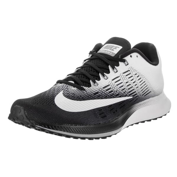 Nike Womenundefineds Air Zoom Elite 9 Black/White/Grey Running Shoe Size (As Is Item) Overstock - 28565530