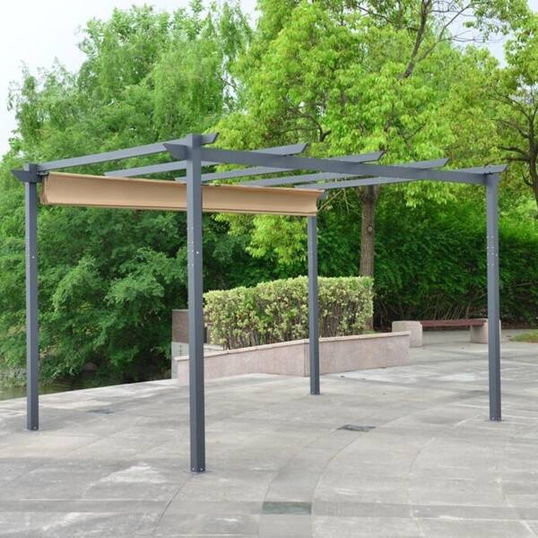 Shop Aleko Diy Frame Aluminum Outdoor Retractable Canopy Pergola