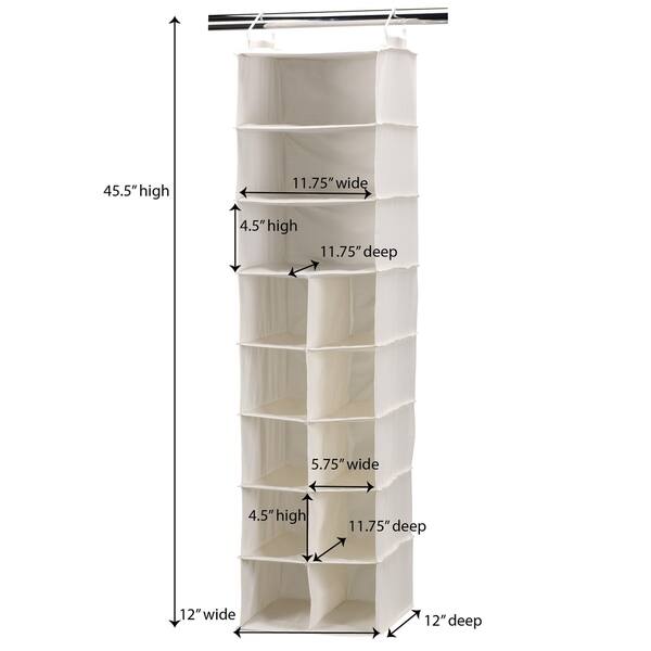 Shop Black Friday Deals On Household Essentials 10 Pocket Hanging Shoe Storage Organizer And 3 Shelf Sweater Organizer Natural Canvas White 10 Tier Overstock 28566440