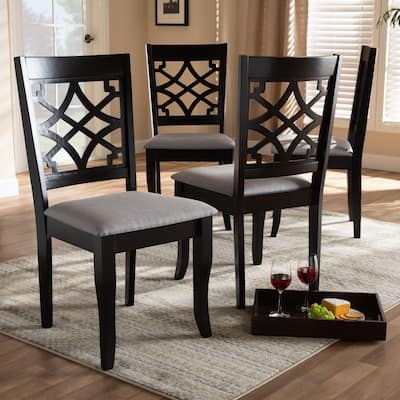 Modern and Contemporary Fabric 4-Piece Dining Chair Set