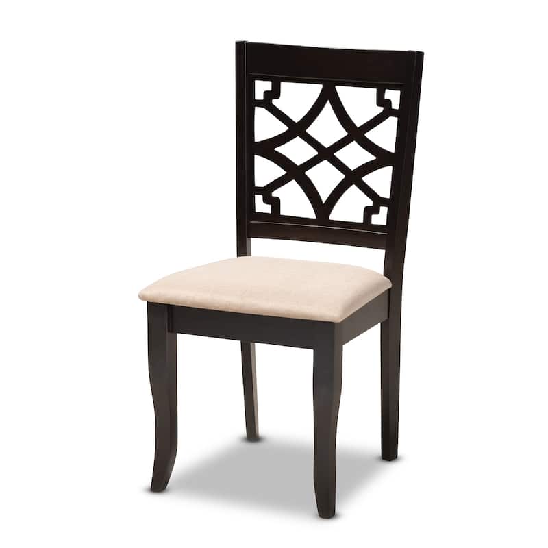 Modern and Contemporary Fabric 4-Piece Dining Chair Set
