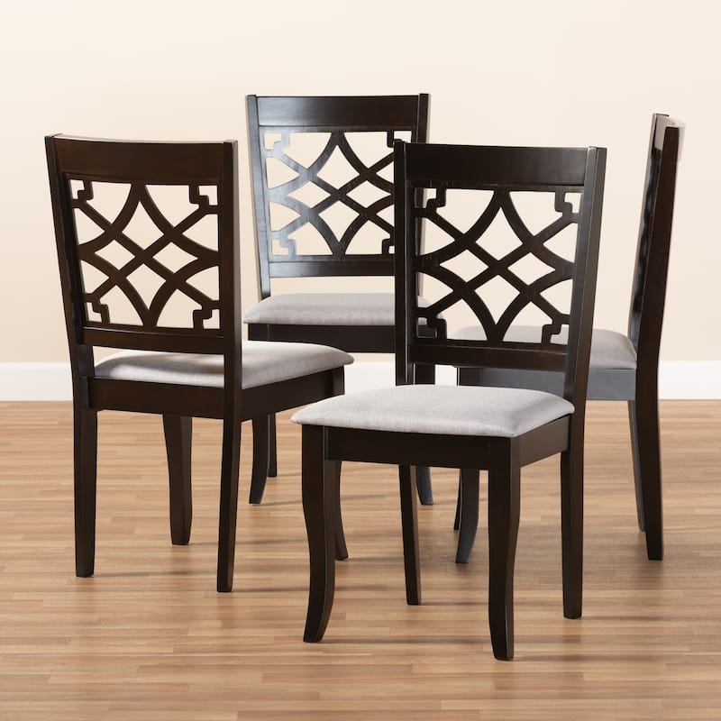 Modern and Contemporary Fabric 4-Piece Dining Chair Set