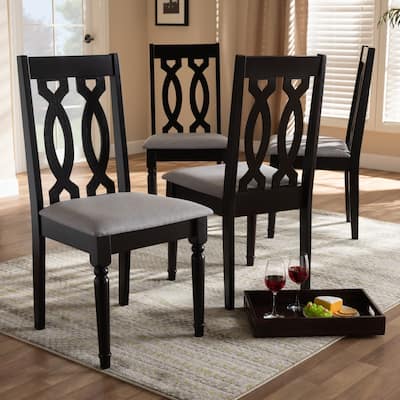 Modern and Contemporary Fabric 4-Piece Dining Chair Set