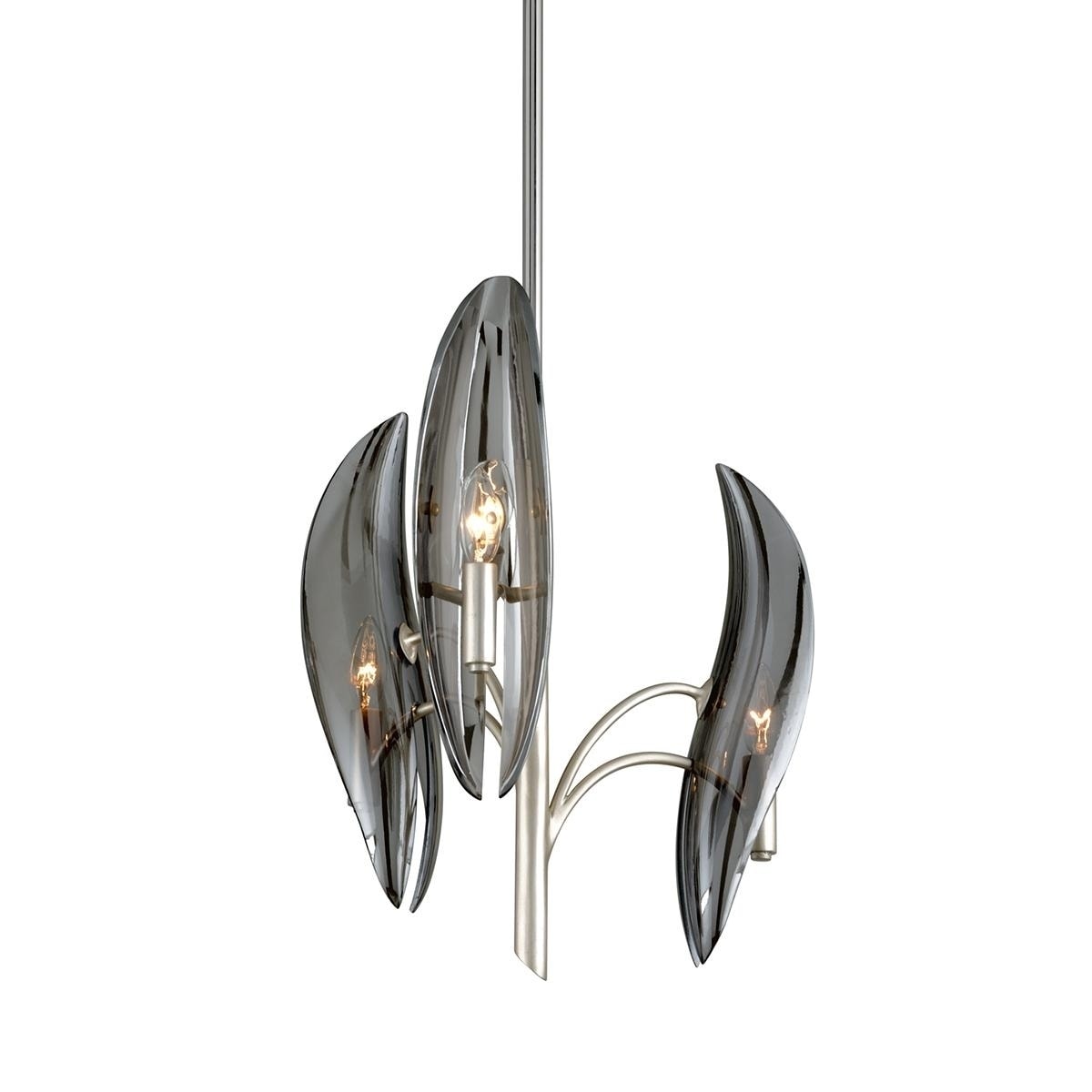 Sofia 3-Light Satin Silver Leaf Chandelier - Chandeliers For Bedrooms by Overstock.com