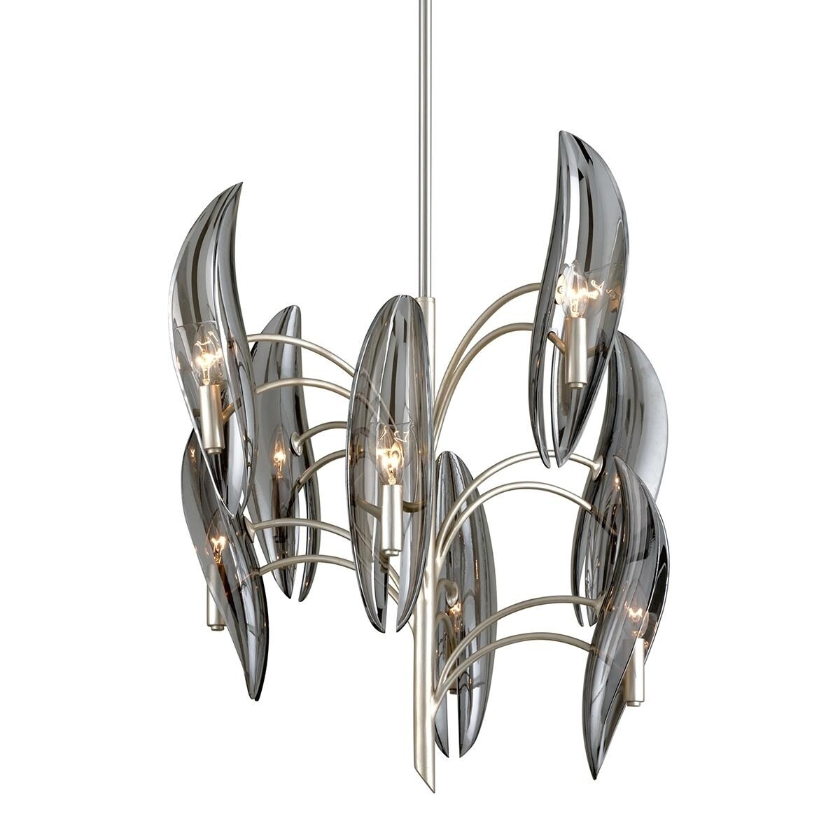 Sofia 8-light Satin Silver Leaf Chandelier - Chandeliers For Bedrooms by Overstock.com
