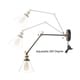 preview thumbnail 11 of 9, Carbon Loft Modern Industrial Plug-in Wall Lamp Swing Arm Sconce - 20" x 7.25 "x 14"