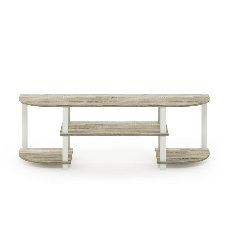 Furinno 11058 Turn-S-Tube Wide TV Entertainment Center, Sonoma Oak/White
